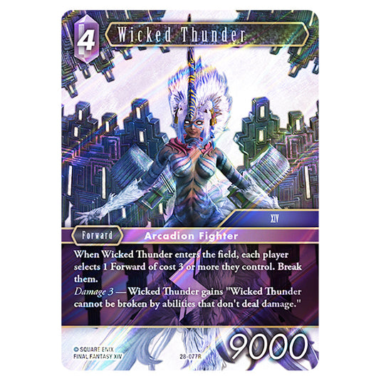 Wicked Thunder 28-077R card from the Final Fantasy set Dreamlike Oceans