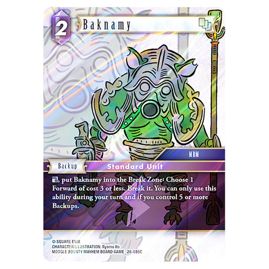 Baknamy 28-085C card from the Final Fantasy set Dreamlike Oceans