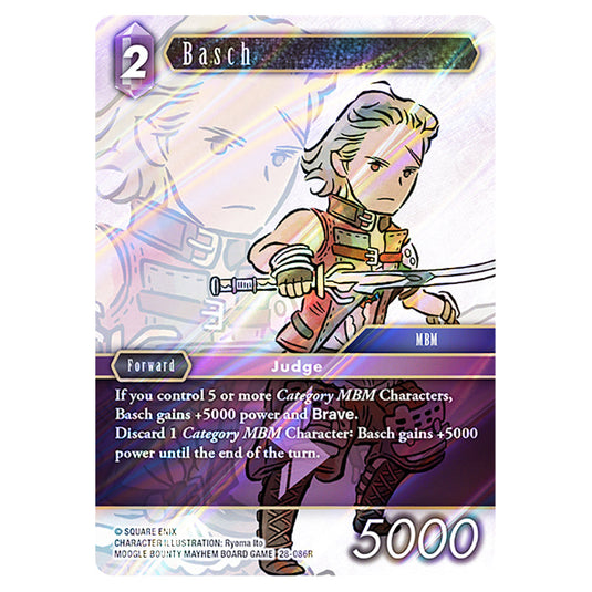 Basch 28-086R card from the Final Fantasy set Dreamlike Oceans