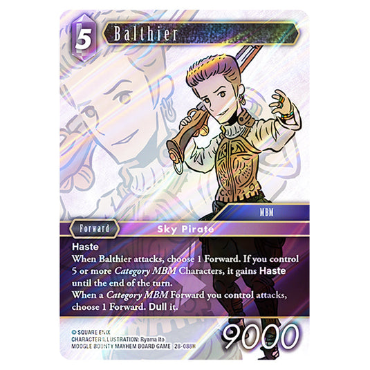 Balthier 28-088H card from the Final Fantasy set Dreamlike Oceans