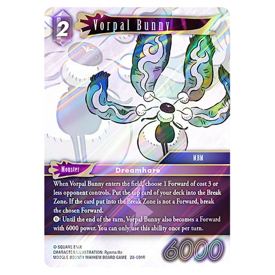 Vorpal Bunny 28-091R card from the Final Fantasy set Dreamlike Oceans