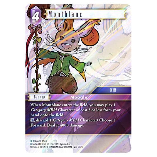 Montblanc 28-092C card from the Final Fantasy set Dreamlike Oceans