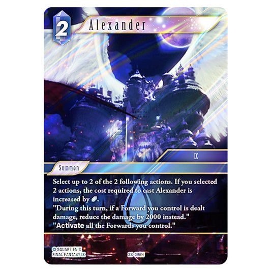 Alexander 28-096H card from the Final Fantasy set Dreamlike Oceans