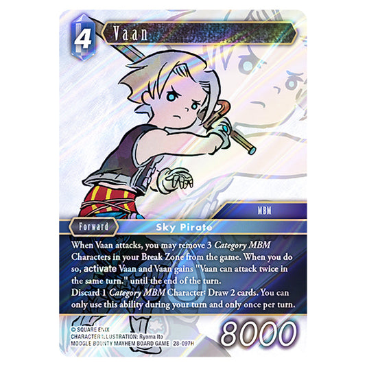 Vaan 28-097H card from the Final Fantasy set Dreamlike Oceans
