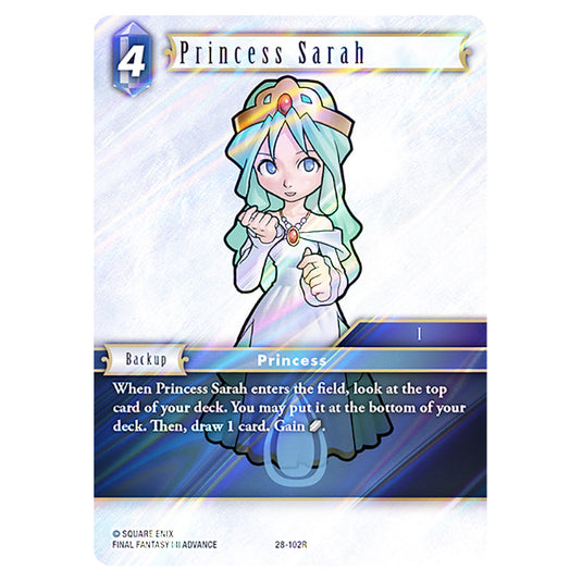 Princess Sarah 28-102R card from the Final Fantasy set Dreamlike Oceans