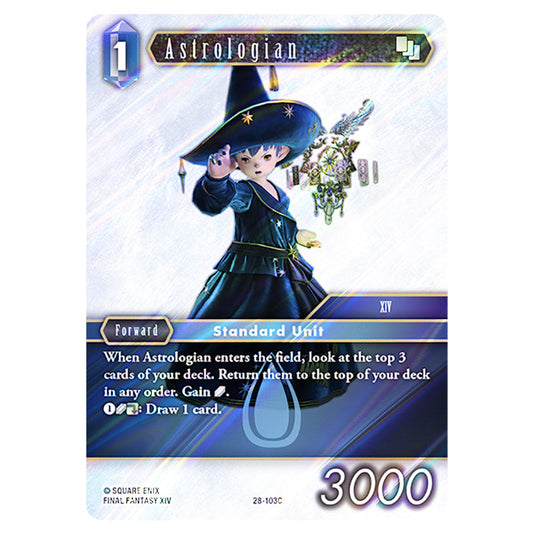 Astrologian 28-103C card from the Final Fantasy set Dreamlike Oceans