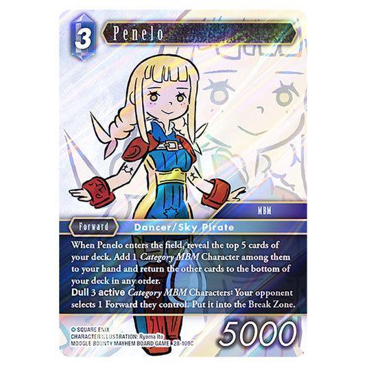 Penelo 28-109C card from the Final Fantasy set Dreamlike Oceans