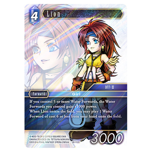 Lion 28-112C card from the Final Fantasy set Dreamlike Oceans