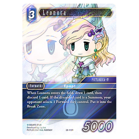 Leonora 28-113R card from the Final Fantasy set Dreamlike Oceans