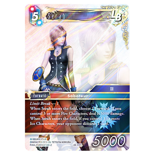 Serah 28-119R card from the Final Fantasy set Dreamlike Oceans