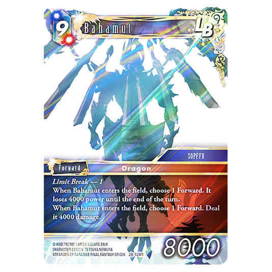 Bahamut 28-124R card from the Final Fantasy set Dreamlike Oceans