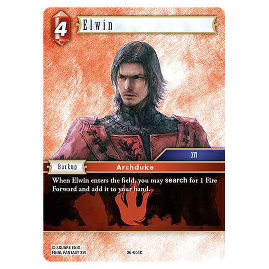 Elwin 26-004C card from the Final Fantasy set Gunslinger in the Abyss