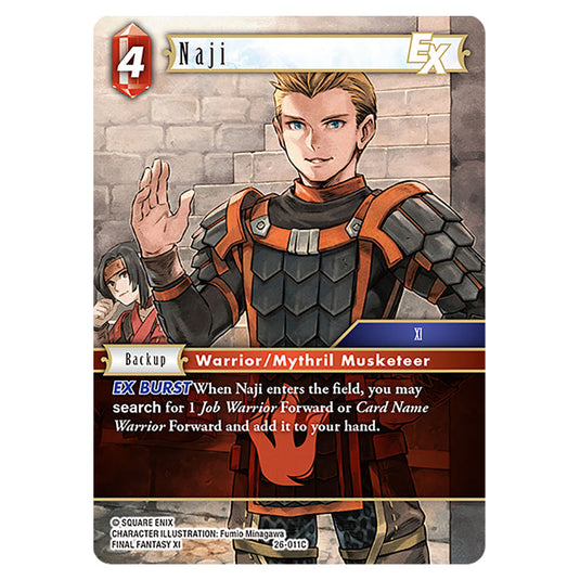 Naji 26-011C card from the Final Fantasy set Gunslinger in the Abyss