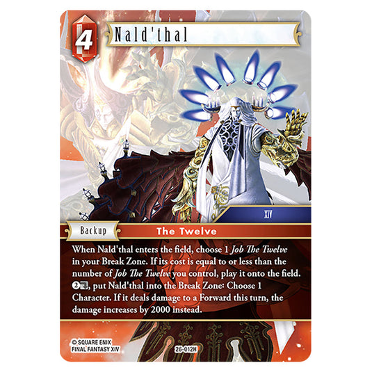 Nald'thal 26-012H card from the Final Fantasy set Gunslinger in the Abyss