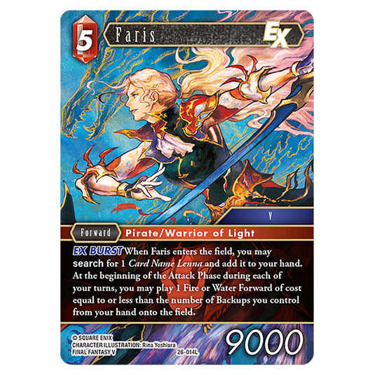 Faris 26-014L card from the Final Fantasy set Gunslinger in the Abyss