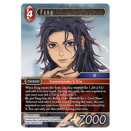 Fang 26-015H card from the Final Fantasy set Gunslinger in the Abyss