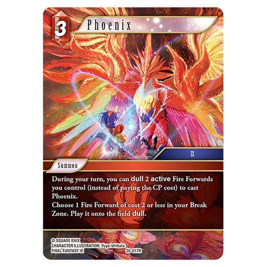 Phoenix 26-017R card from the Final Fantasy set Gunslinger in the Abyss