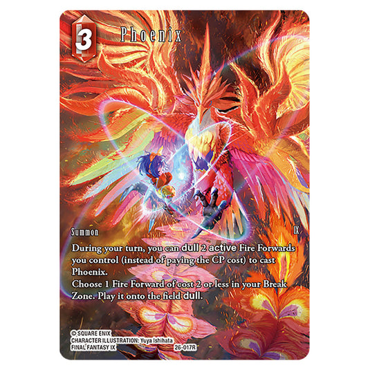 Phoenix 26-017R-a card from the Final Fantasy set Gunslinger in the Abyss