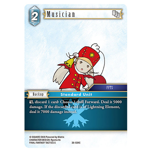 Musician 26-024C card from the Final Fantasy set Gunslinger in the Abyss