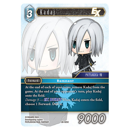 Kadaj 26-025C card from the Final Fantasy set Gunslinger in the Abyss