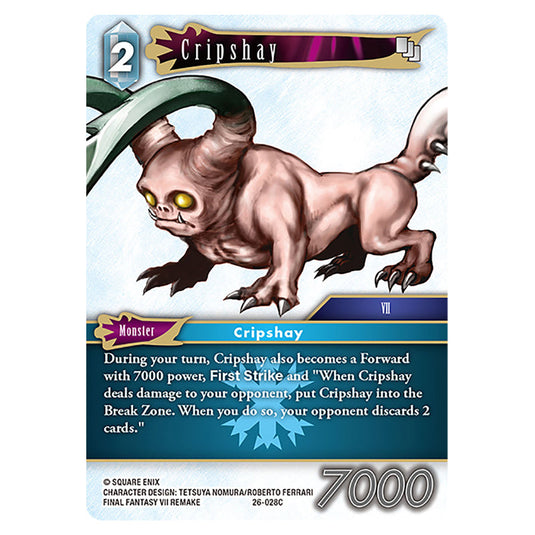 Cripshay 26-028C card from the Final Fantasy set Gunslinger in the Abyss