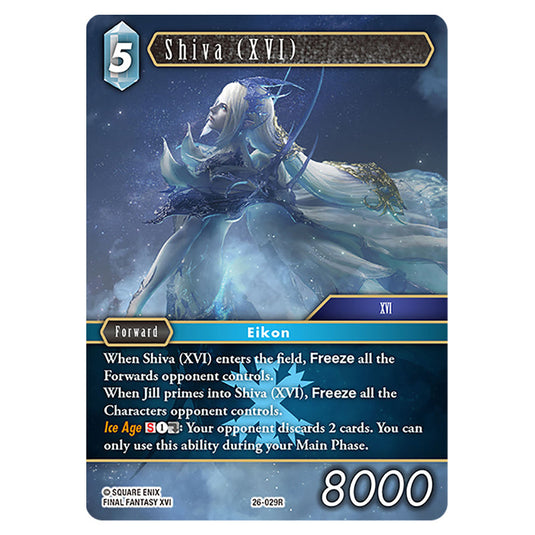Shiva (XVI) 26-029R card from the Final Fantasy set Gunslinger in the Abyss