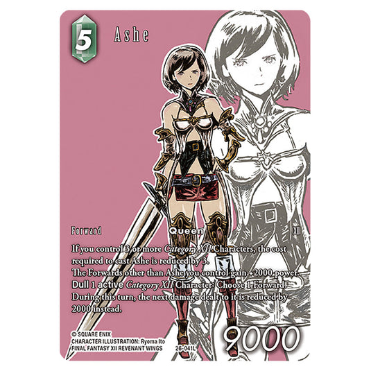 Ashe 26-041L-a card from the Final Fantasy set Gunslinger in the Abyss