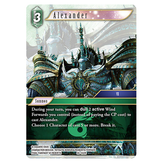 Alexander 26-042R card from the Final Fantasy set Gunslinger in the Abyss