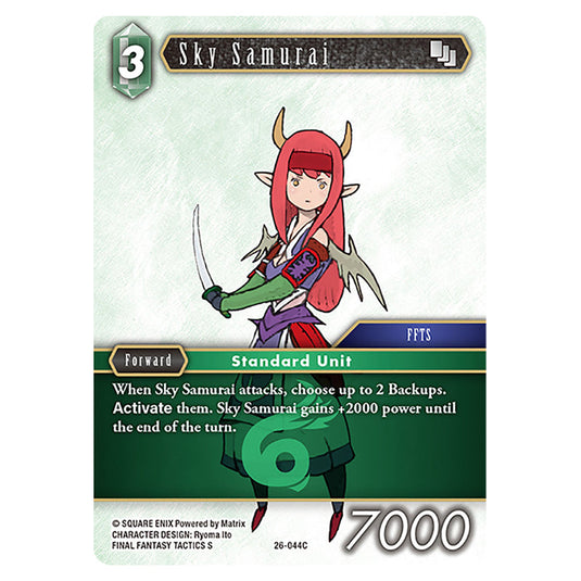 Sky Samurai 26-044C card from the Final Fantasy set Gunslinger in the Abyss