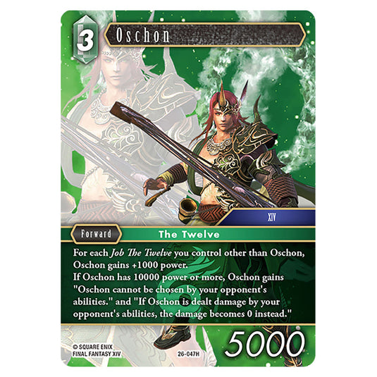 Oschon 26-047H card from the Final Fantasy set Gunslinger in the Abyss