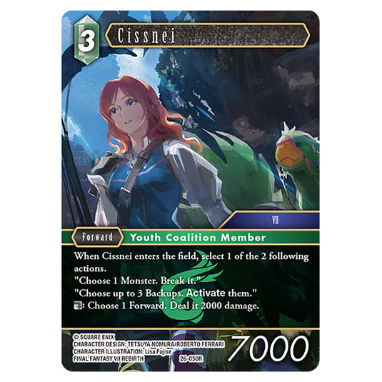 Cissnei 26-050R card from the Final Fantasy set Gunslinger in the Abyss