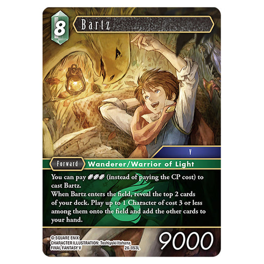Bartz 26-053L card from the Final Fantasy set Gunslinger in the Abyss