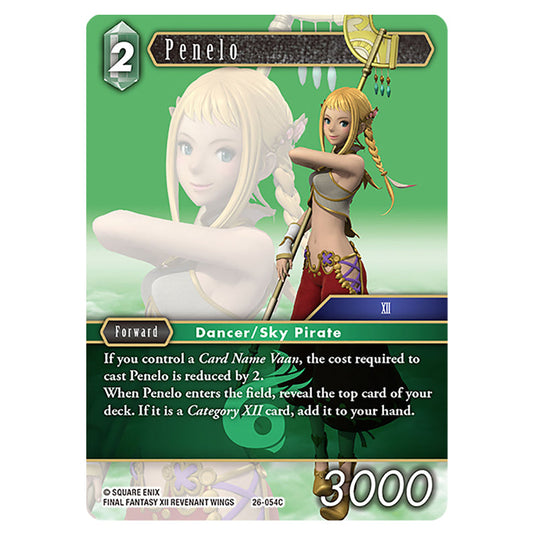 Penelo 26-054C card from the Final Fantasy set Gunslinger in the Abyss