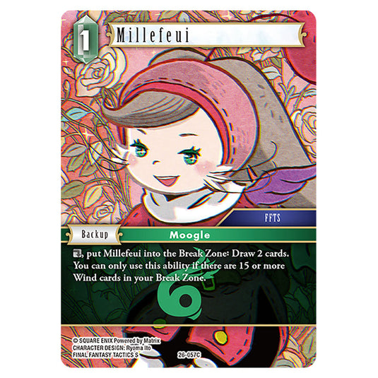 Millefeui 26-057C card from the Final Fantasy set Gunslinger in the Abyss