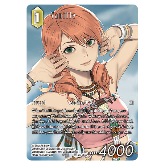 Vanille 26-065L-a card from the Final Fantasy set Gunslinger in the Abyss