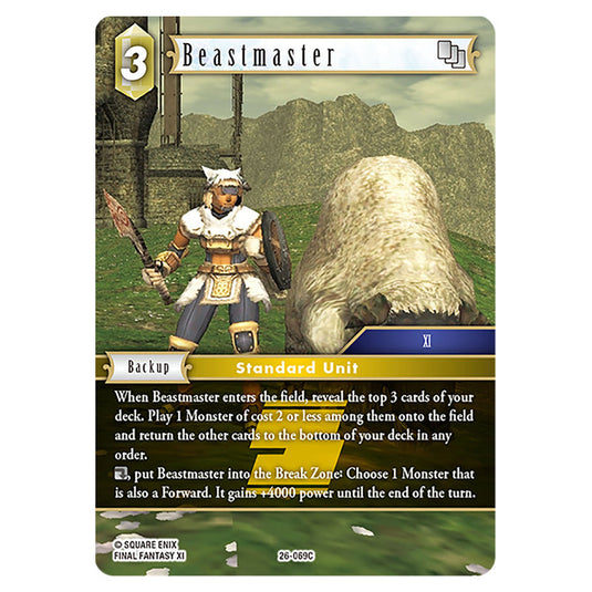 Beastmaster 26-069C card from the Final Fantasy set Gunslinger in the Abyss