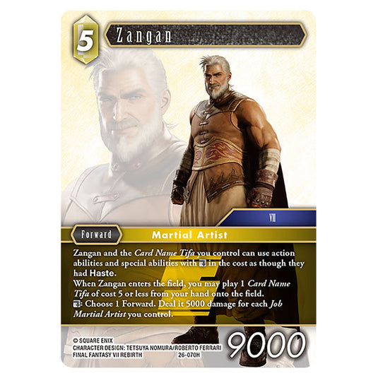 Zangan 26-070H card from the Final Fantasy set Gunslinger in the Abyss