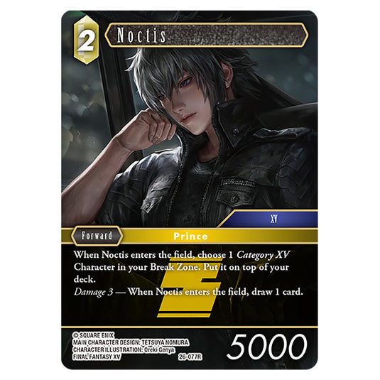 Noctis 26-077R card from the Final Fantasy set Gunslinger in the Abyss