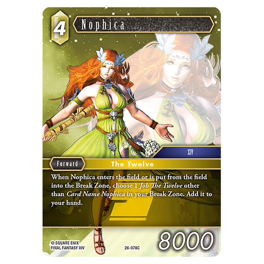 Nophica 26-078C card from the Final Fantasy set Gunslinger in the Abyss
