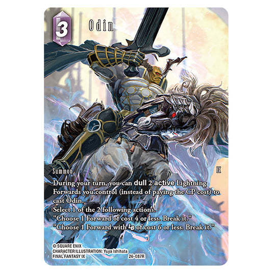Odin 26-087R-a card from the Final Fantasy set Gunslinger in the Abyss