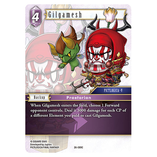 Gilgamesh 26-089C card from the Final Fantasy set Gunslinger in the Abyss