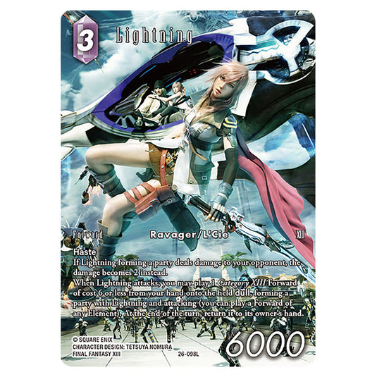 Lightning 26-098L-a card from the Final Fantasy set Gunslinger in the Abyss