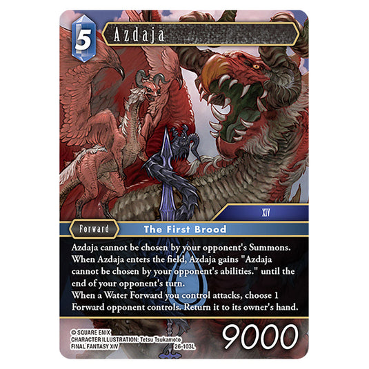 Azdaja 26-103L card from the Final Fantasy set Gunslinger in the Abyss