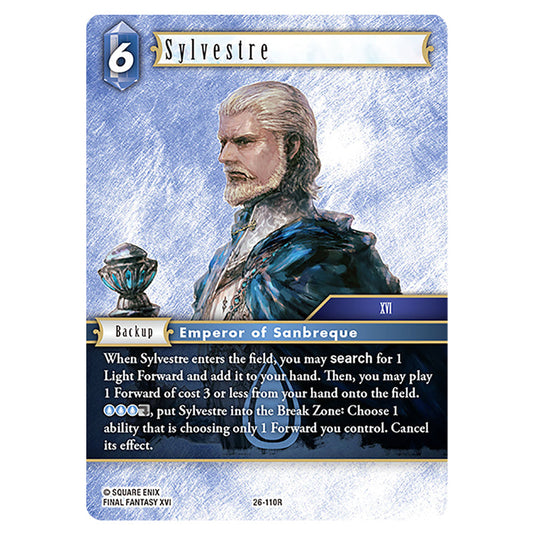 Sylvestre 26-110R card from the Final Fantasy set Gunslinger in the Abyss