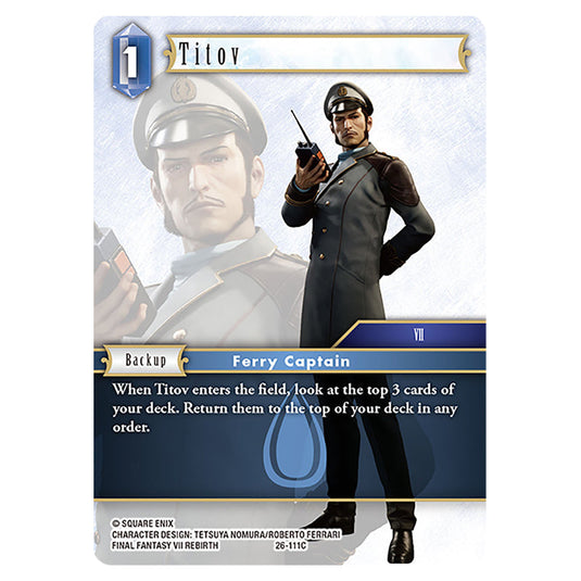Titov 26-111C card from the Final Fantasy set Gunslinger in the Abyss