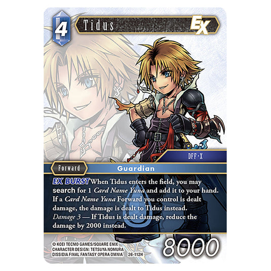 Tidus 26-112H card from the Final Fantasy set Gunslinger in the Abyss
