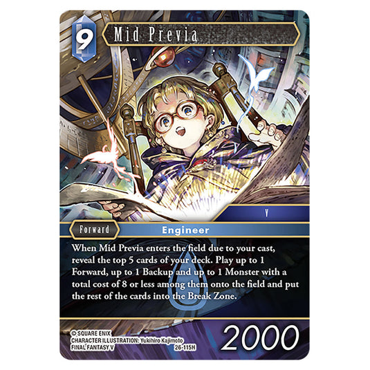Mid Previa 26-115H card from the Final Fantasy set Gunslinger in the Abyss