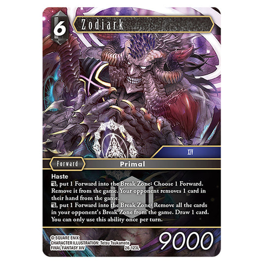 Zodiark 26-123L card from the Final Fantasy set Gunslinger in the Abyss