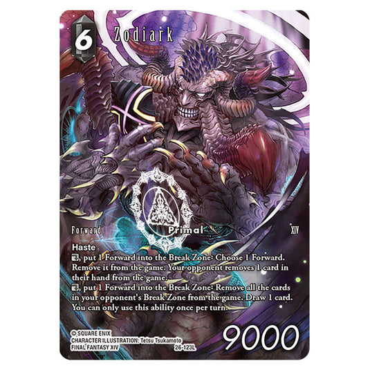 Zodiark 26-123L-a card from the Final Fantasy set Gunslinger in the Abyss