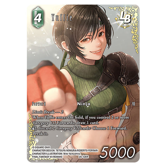 Yuffie 26-126R-a card from the Final Fantasy set Gunslinger in the Abyss